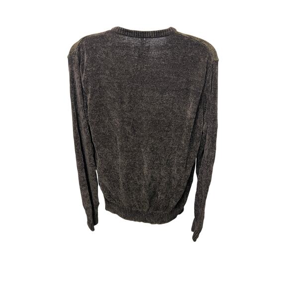 🧶 David Taylor Collection L Chenille Stripe Sweater Retro 90s Fall Knit - Picture 3 of 4